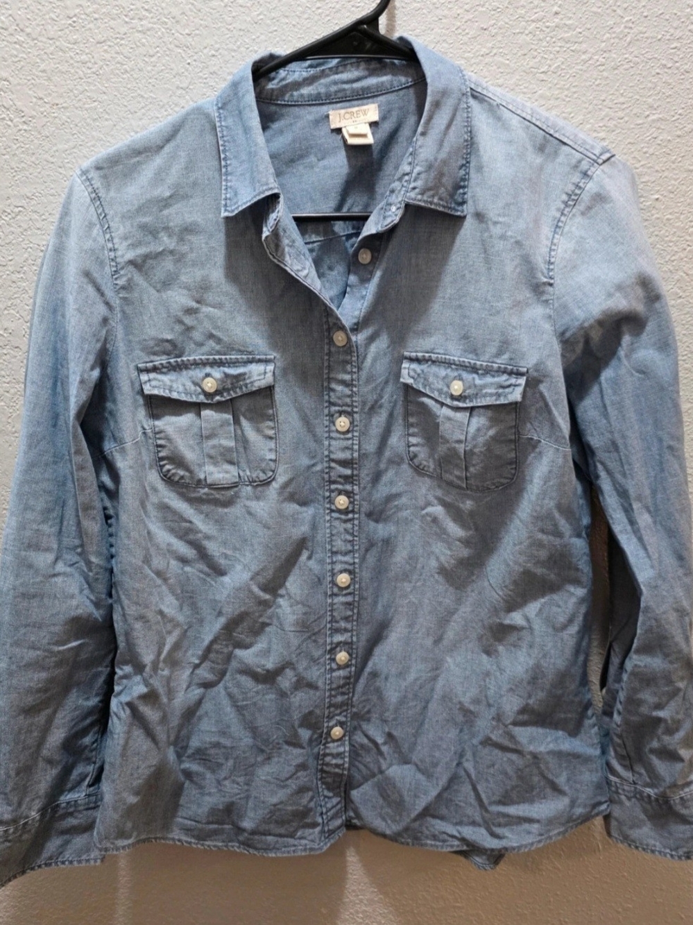 J. Crew Light Blue Denim Button-Down Shirt
